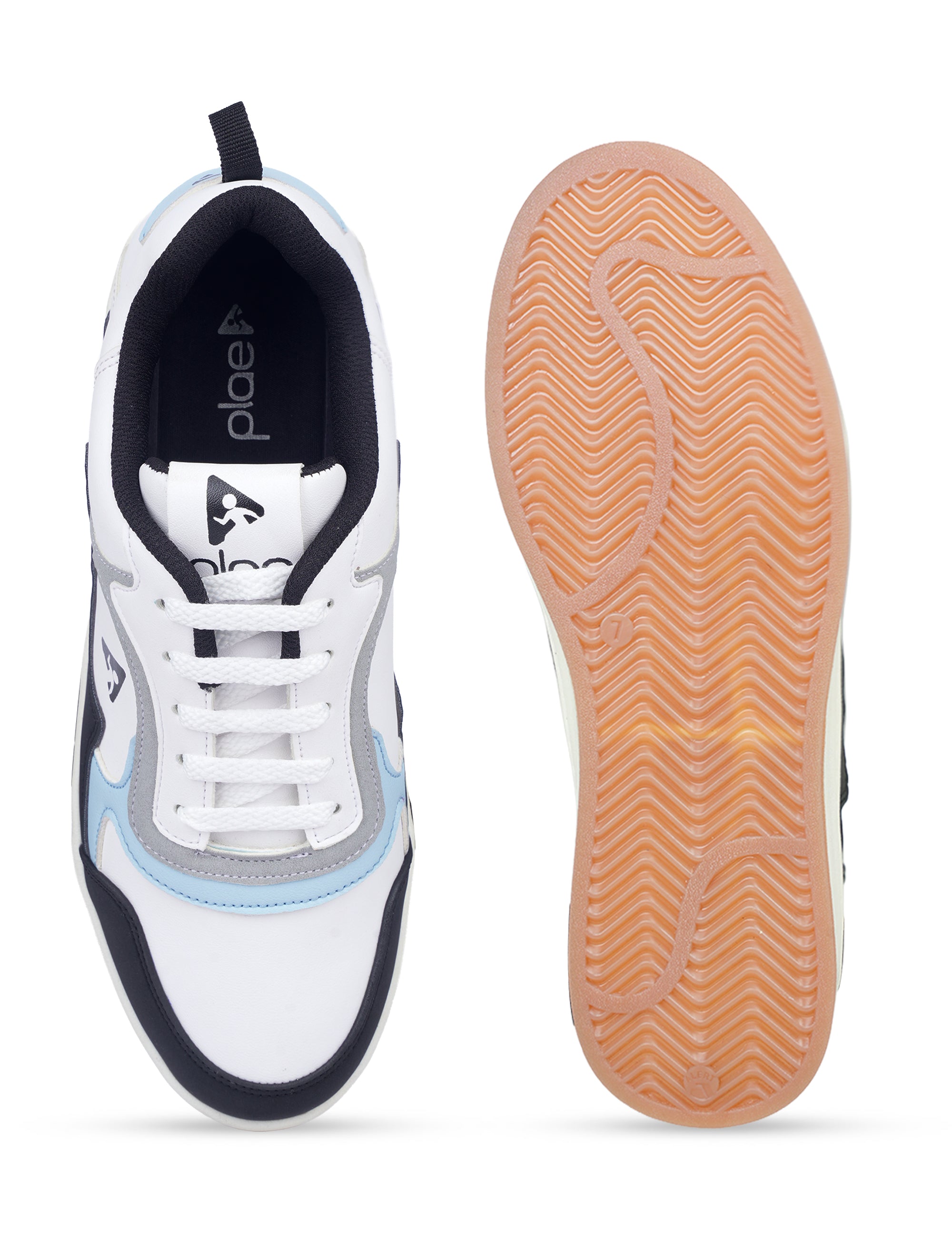 PLAE - Runner Men Lace Up Casual Sneaker – White/Sky