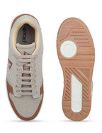 PLAE - Classic Men Lace Up Casual Sneaker – Beige/Rust