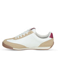 PLAE X-Men Lace-Up Casual Sneakers – White/Beige