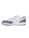 PLAE - Combat Men Lace Up Casual Sneaker – White/Blue