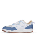 PLAE - Combat Men Lace Up Casual Sneaker – White/Blue