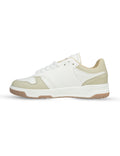 PLAE - Classic Men Lace Up Casual Sneaker – White/Beige