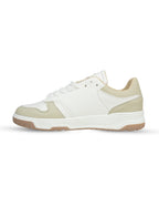 PLAE - Classic Men Lace Up Casual Sneaker – White/Beige