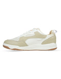 PLAE - Combat Men Lace Up Casual Sneaker – White/Beige