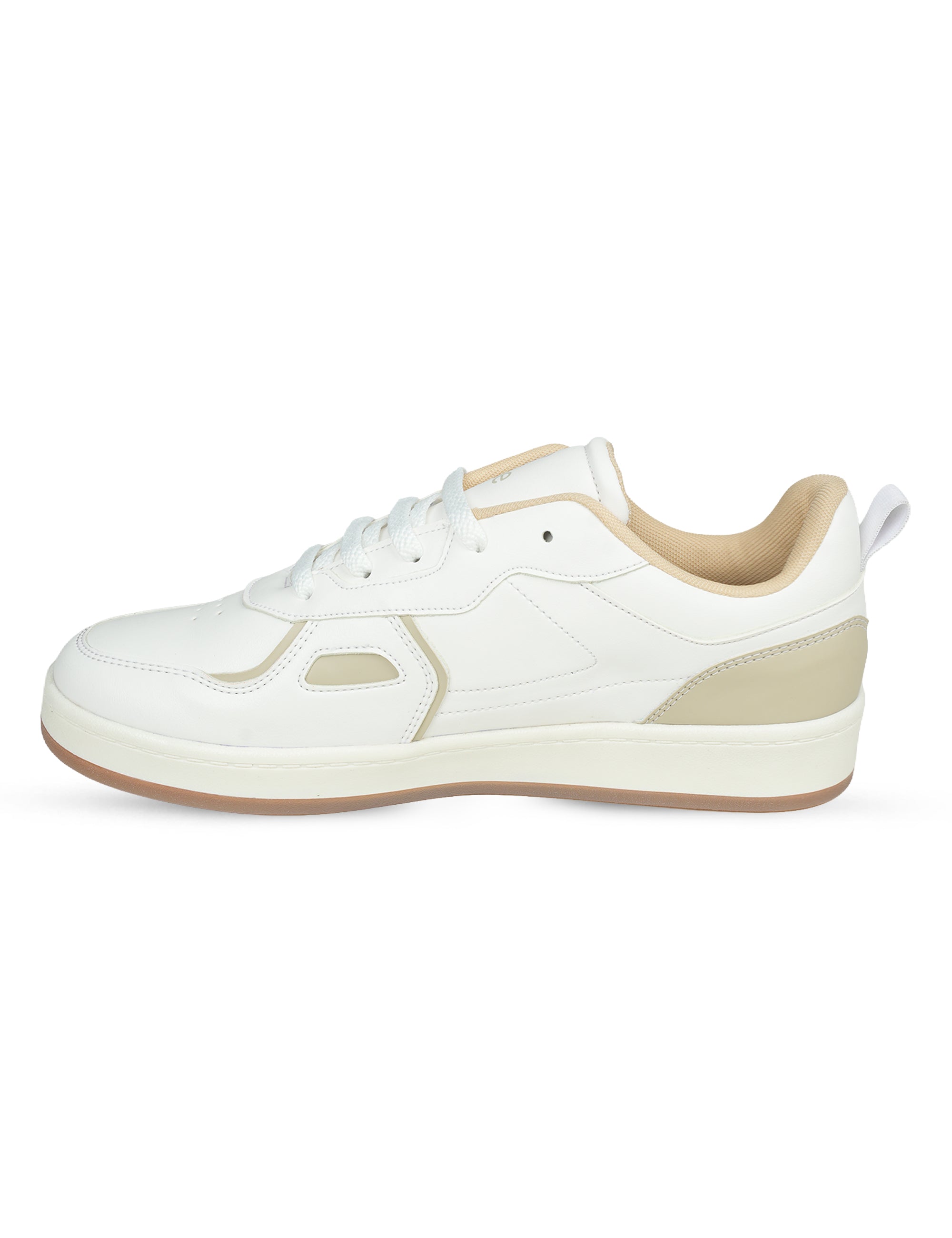 PLAE - Maxico Men Lace Up Casual Sneaker – White/Beige