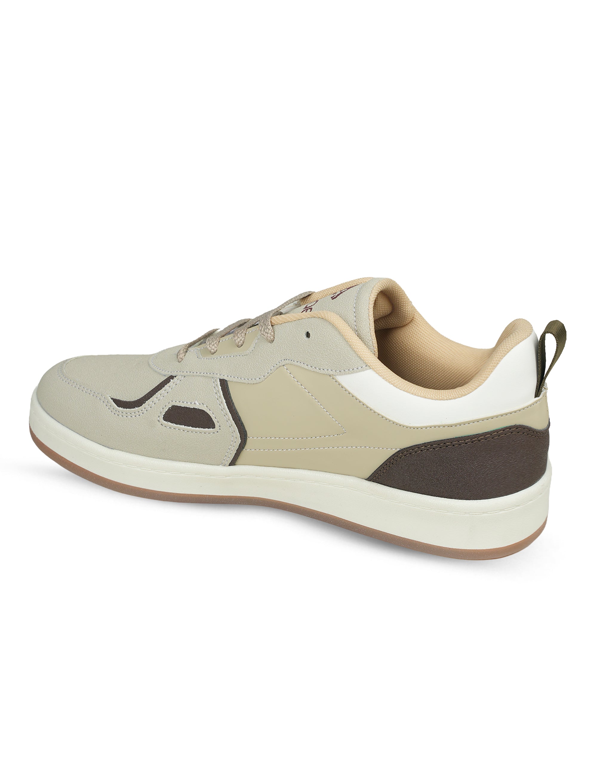PLAE - Maxico Men Lace Up Casual Sneaker – Beige/Brown