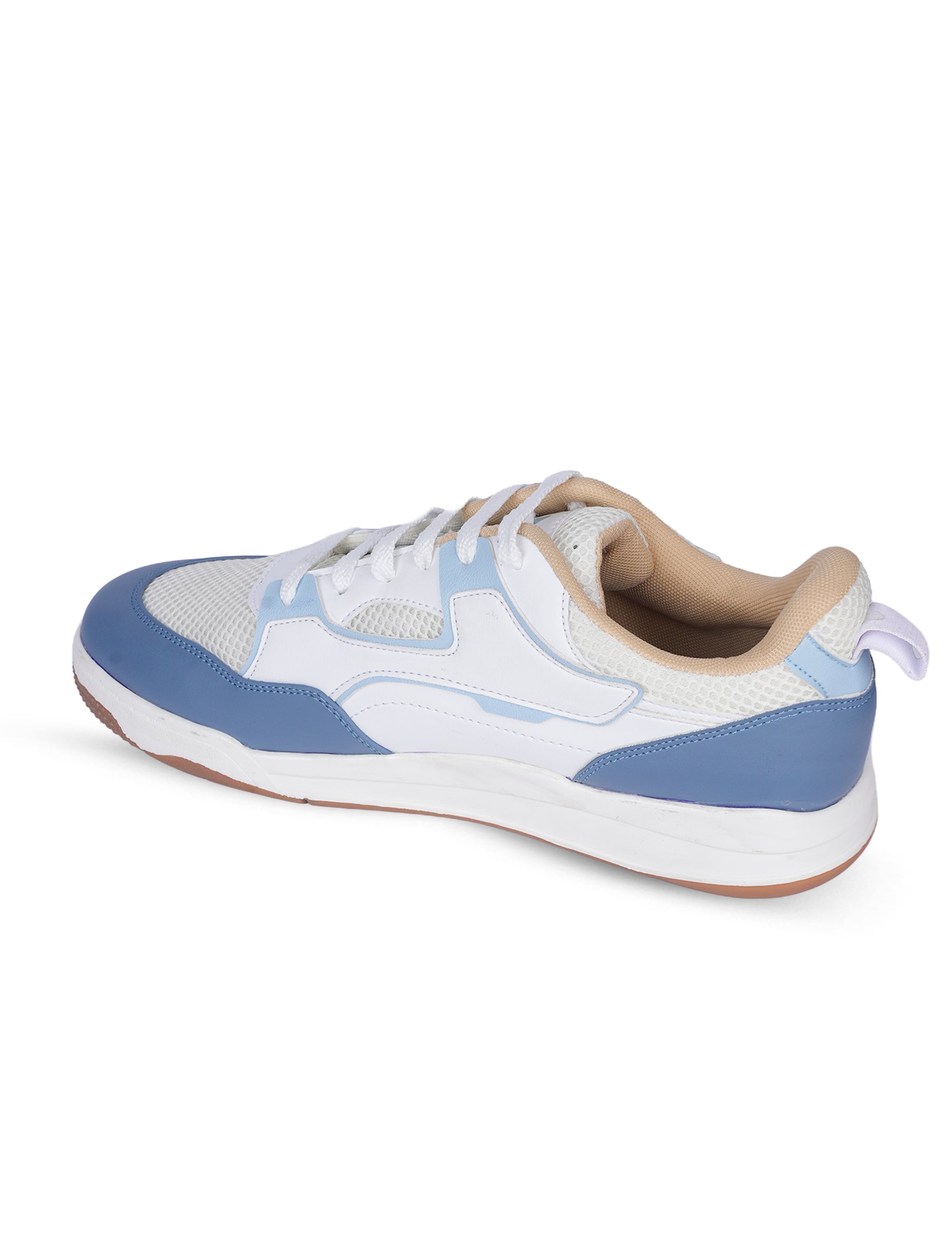 PLAE - Combat Men Lace Up Casual Sneaker – White/Blue