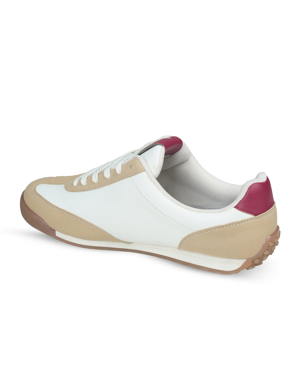 PLAE X-Men Lace-Up Casual Sneakers – White/Beige