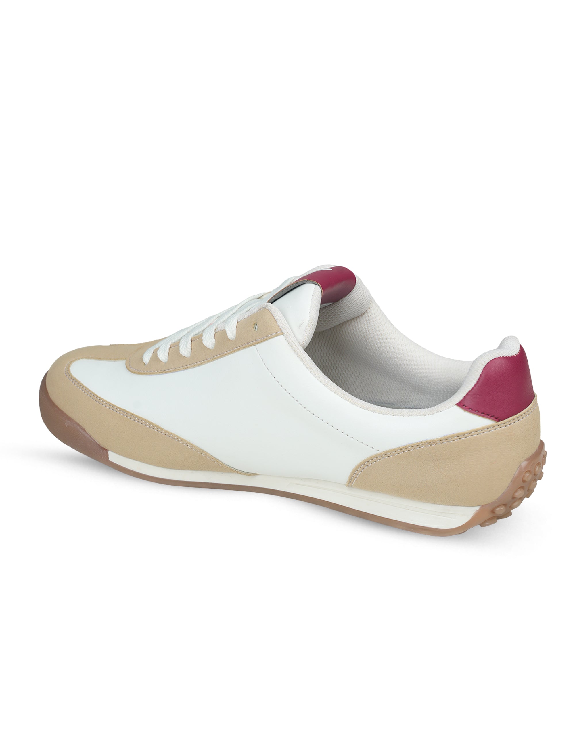 PLAE X-Men Lace-Up Casual Sneakers – White/Beige