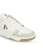 PLAE - Classic Men Lace Up Casual Sneaker – White/Beige