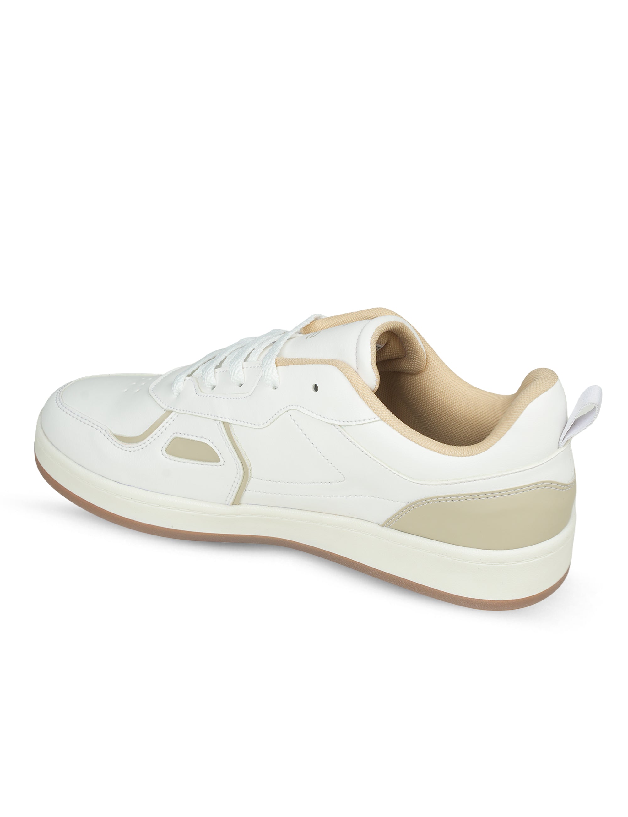 PLAE - Maxico Men Lace Up Casual Sneaker – White/Beige