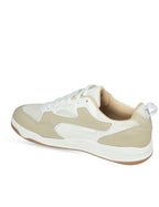 PLAE - Combat Men Lace Up Casual Sneaker – White/Beige