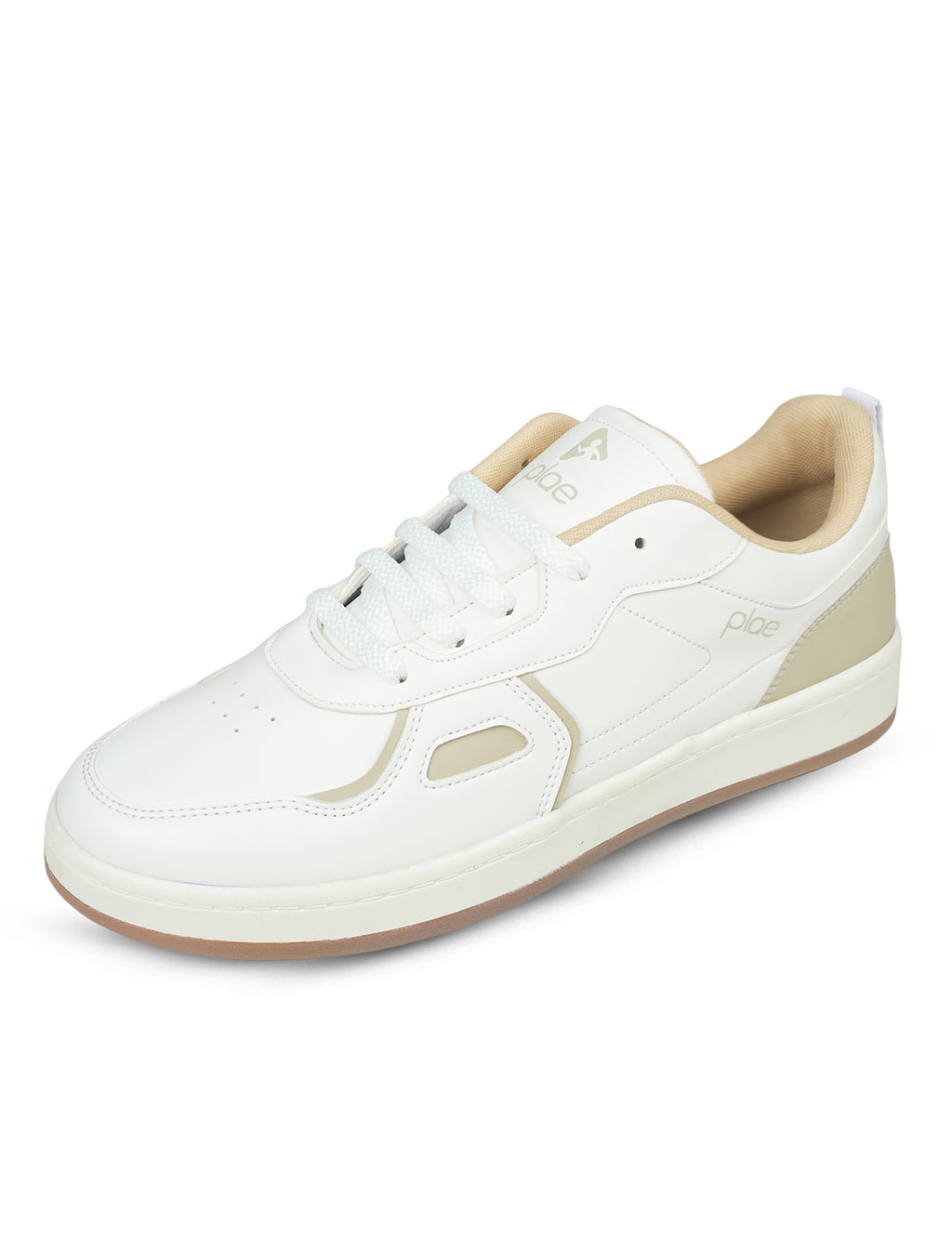 PLAE - Maxico Men Lace Up Casual Sneaker – White/Beige