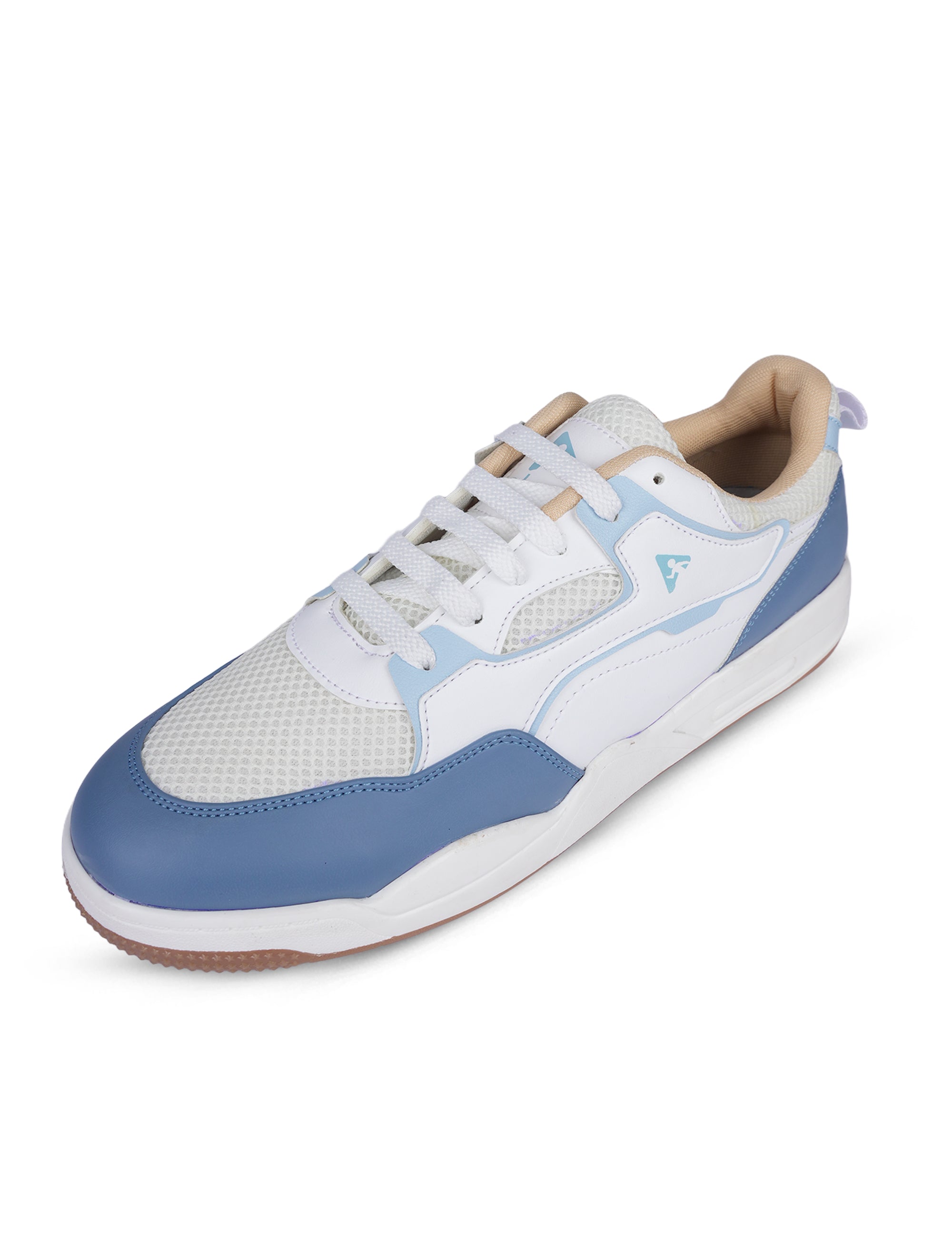 PLAE - Combat Men Lace Up Casual Sneaker – White/Blue