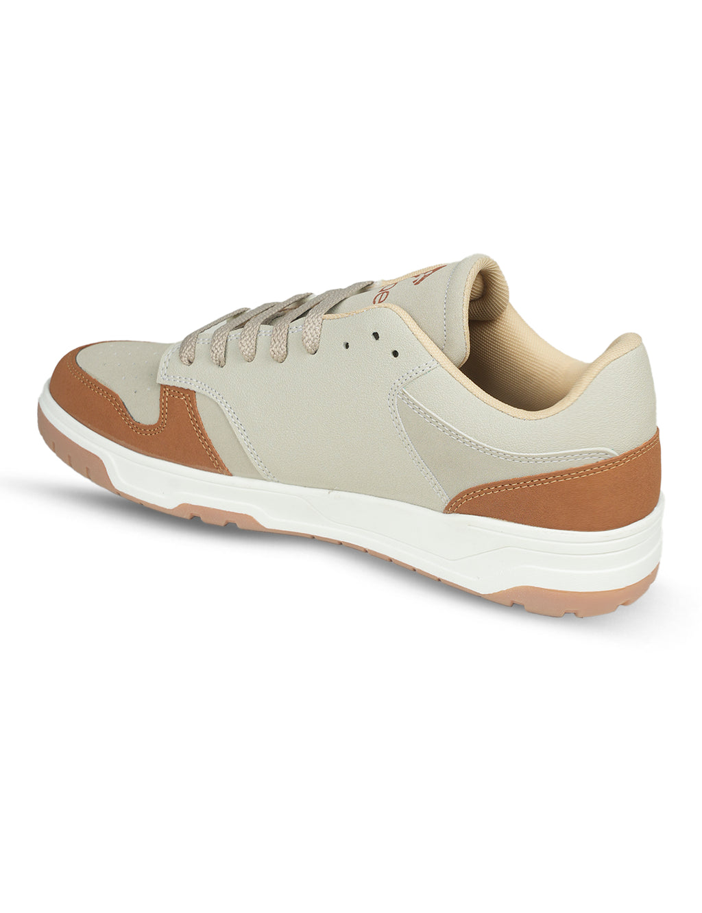 PLAE - Classic Men Lace Up Casual Sneaker – Beige/Rust