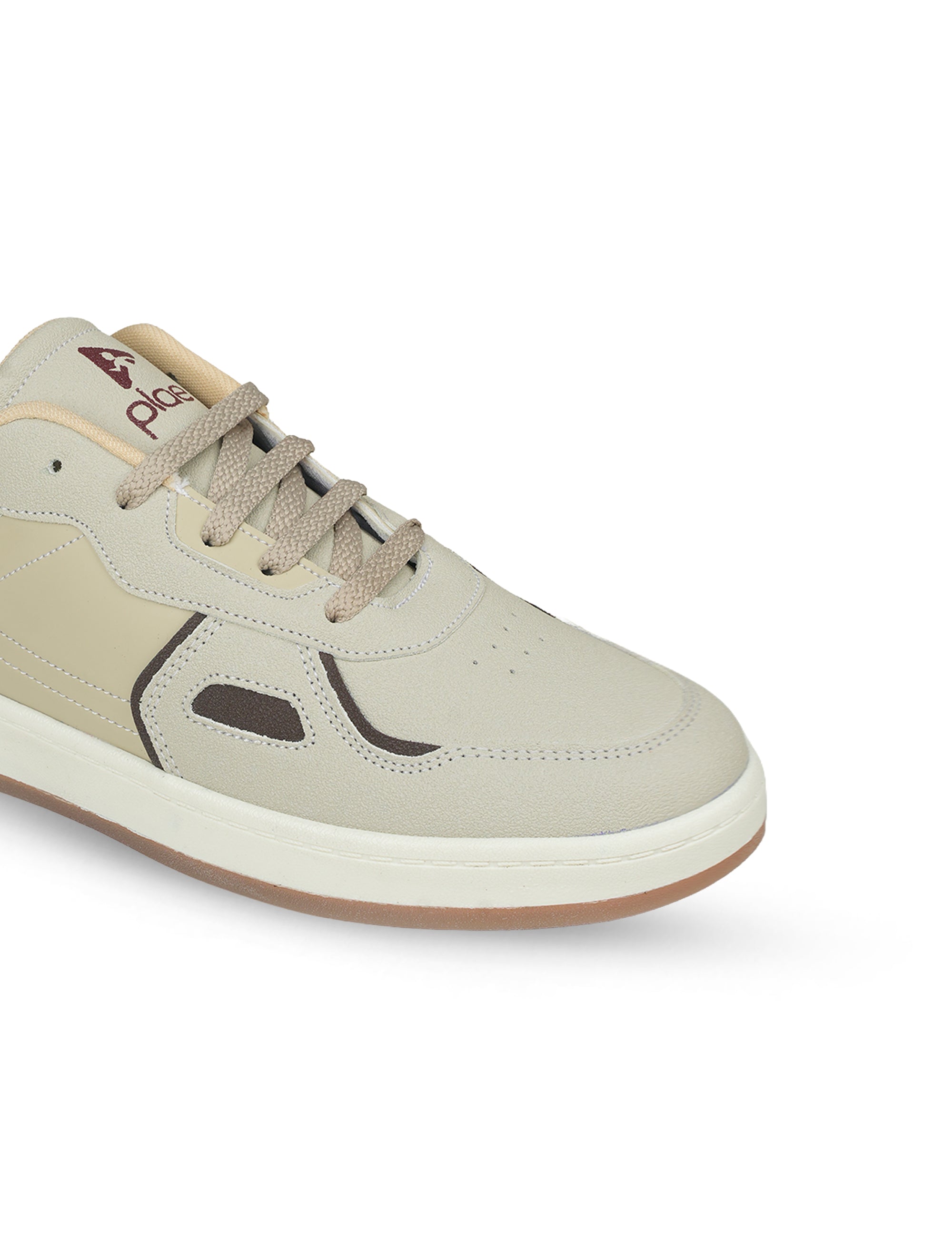 PLAE - Maxico Men Lace Up Casual Sneaker – Beige/Brown