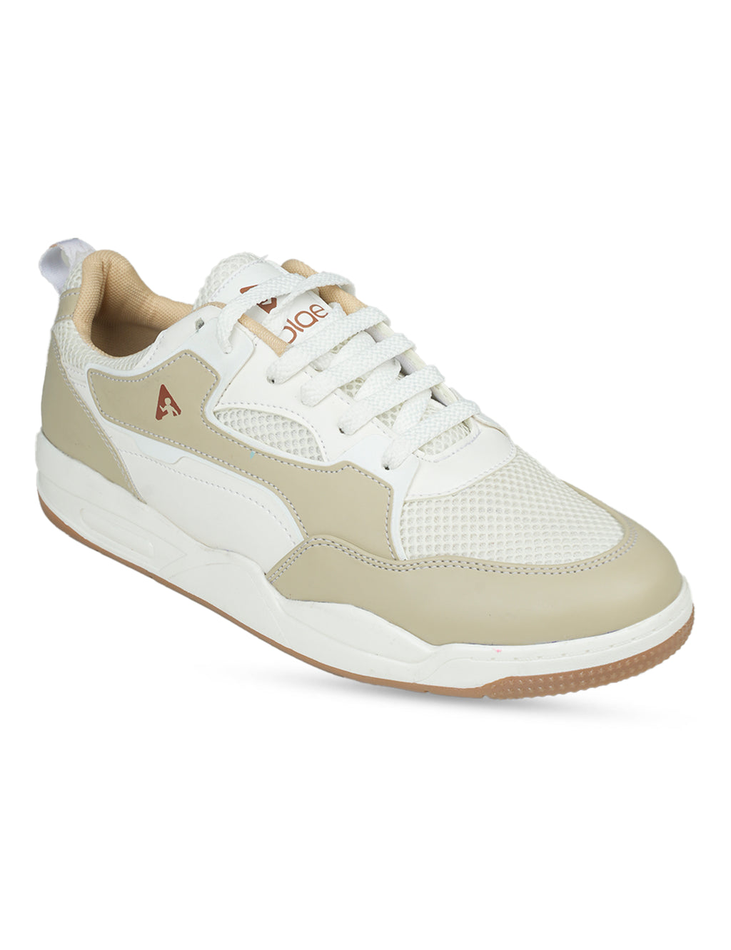 PLAE - Combat Men Lace Up Casual Sneaker – White/Beige