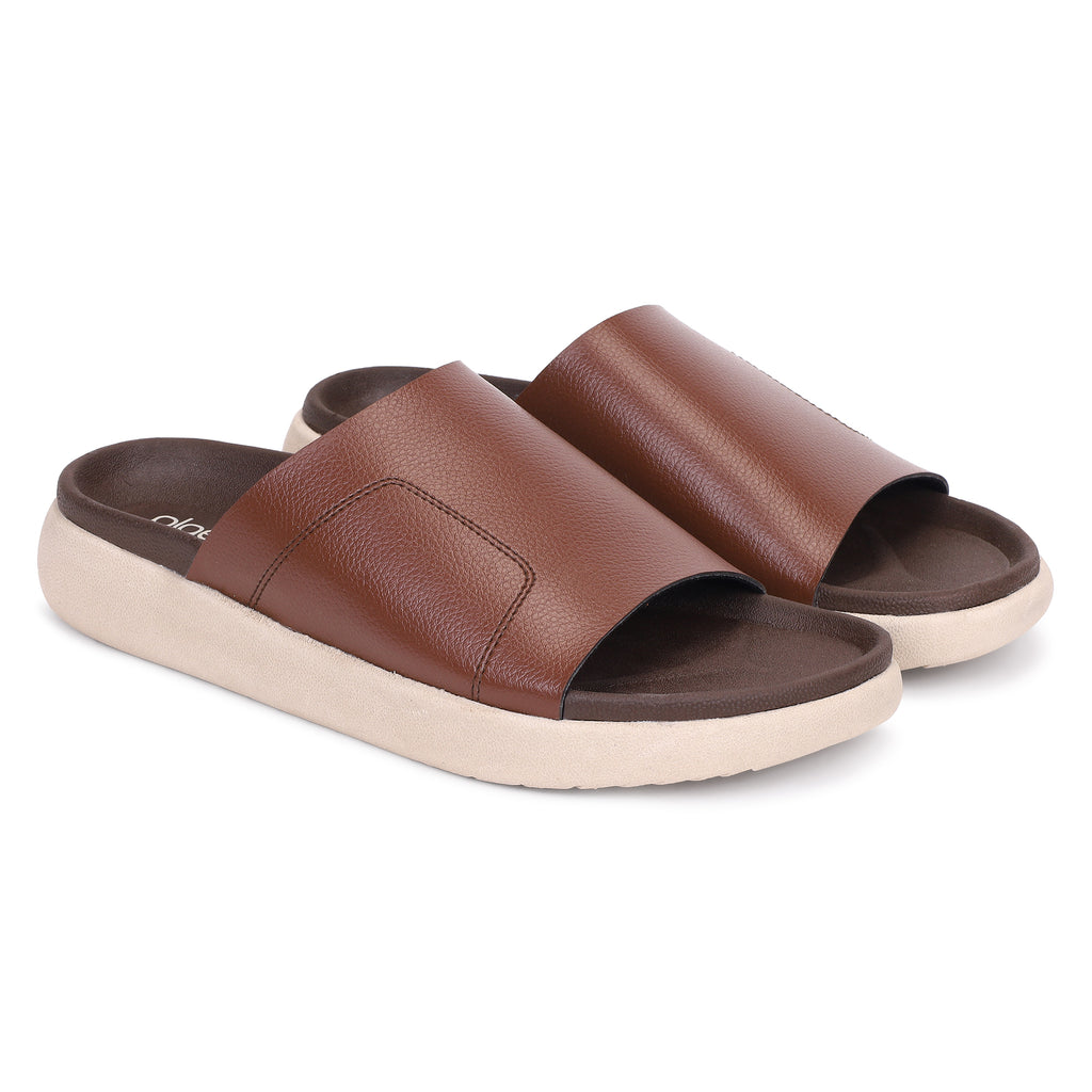 PLAE - Cloud Men Casual Slider – Brown