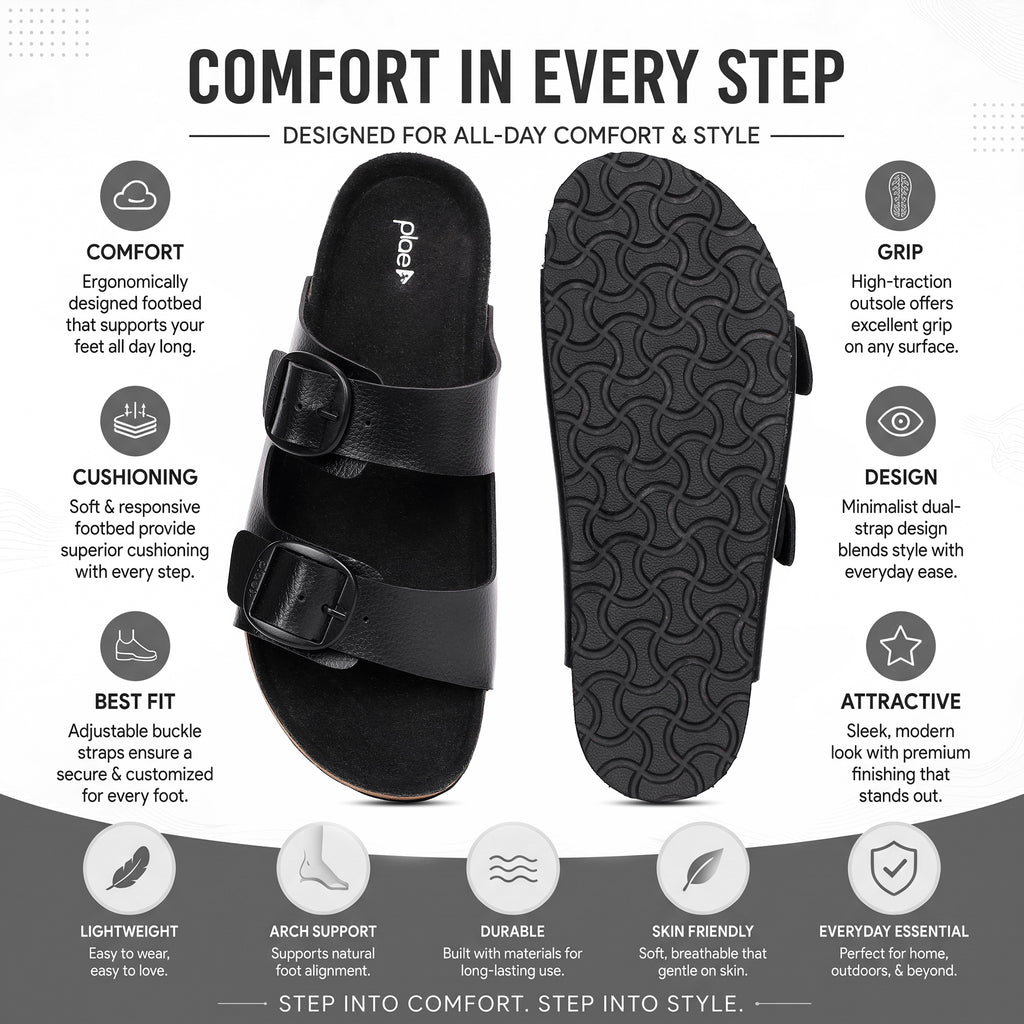 PLAE - Mist Women Casual Slipper – Black