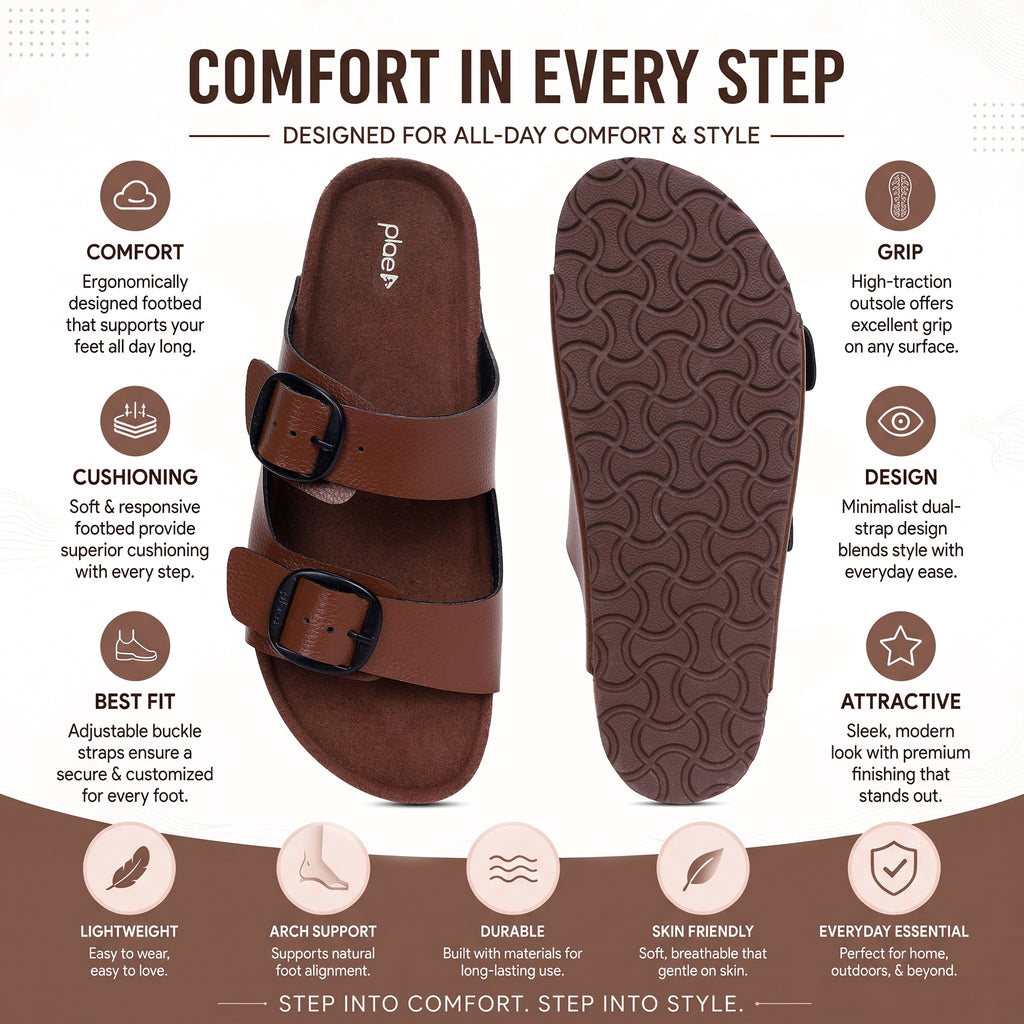 PLAE - Mist Women Casual Slipper – Brown