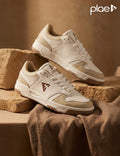 PLAE - Classic Men Lace Up Casual Sneaker – White/Beige