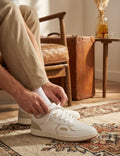PLAE - Maxico Men Lace Up Casual Sneaker – White/Beige