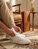PLAE - Maxico Men Lace Up Casual Sneaker – White/Beige