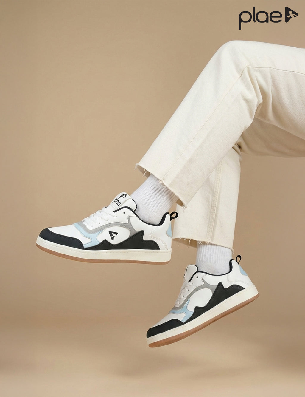PLAE - Runner Men Lace Up Casual Sneaker – White/Sky