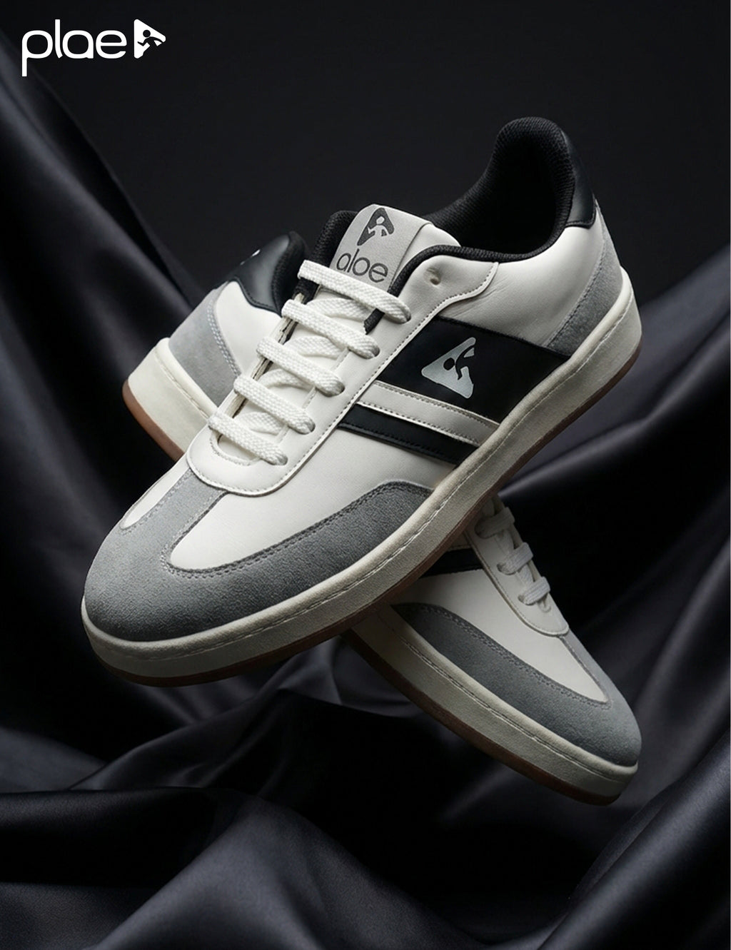 PLAE - Scarlet Men Lace Up Casual Sneaker – White/Black