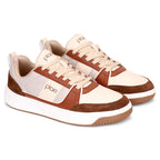 PLAE - Velo Men Lace Up Casual Sneaker – Beige/Rust