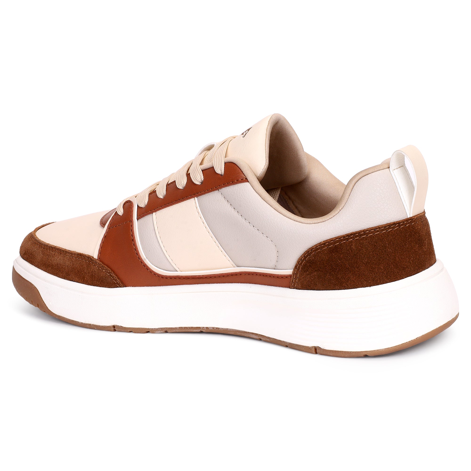 PLAE - Velo Men Lace Up Casual Sneaker – Beige/Rust