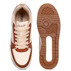 PLAE - Velo Men Lace Up Casual Sneaker – Beige/Rust