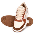 PLAE - Velo Men Lace Up Casual Sneaker – Beige/Rust