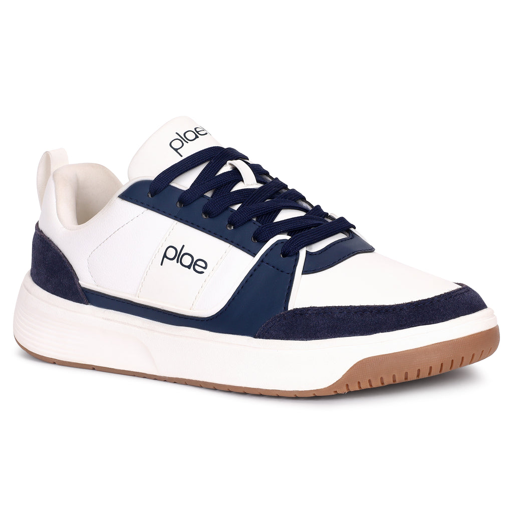 PLAE - Velo Men Lace Up Casual Sneaker – White/Navy