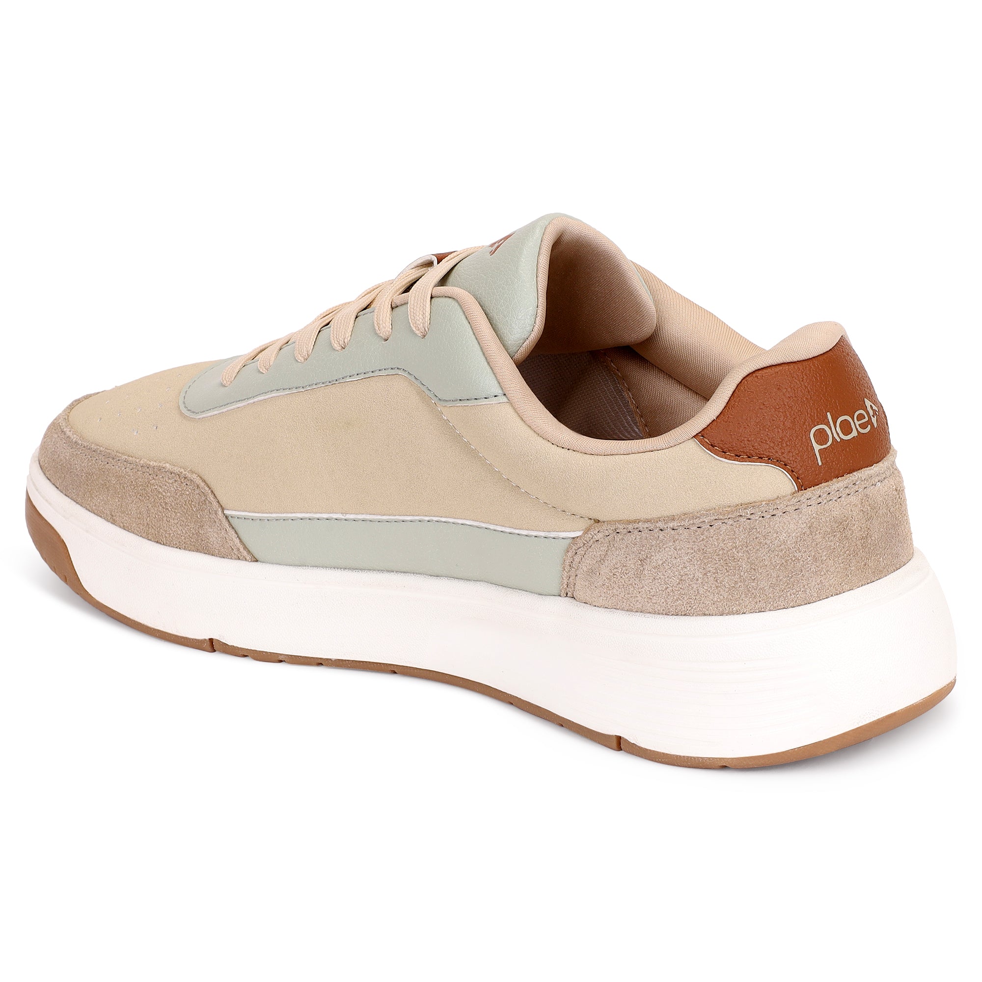 PLAE - Aura Men Lace Up Casual Sneaker – Beige