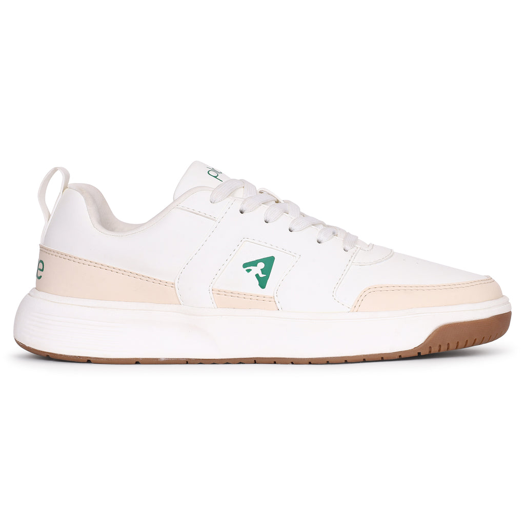 PLAE - Krest Men Lace Up Casual Sneaker – White/Beige