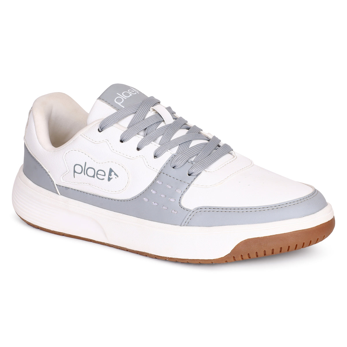 PLAE - Echo Men Lace Up Casual Sneaker – White/Grey