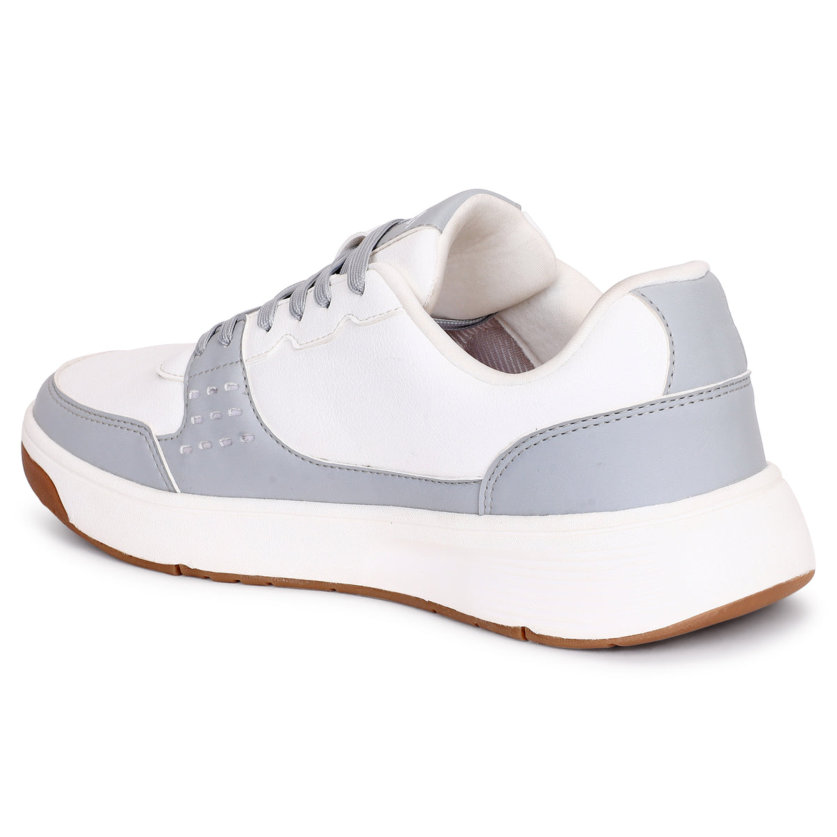 PLAE - Echo Men Lace Up Casual Sneaker – White/Grey