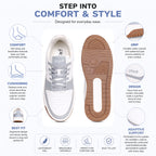 PLAE - Echo Men Lace Up Casual Sneaker – White/Grey