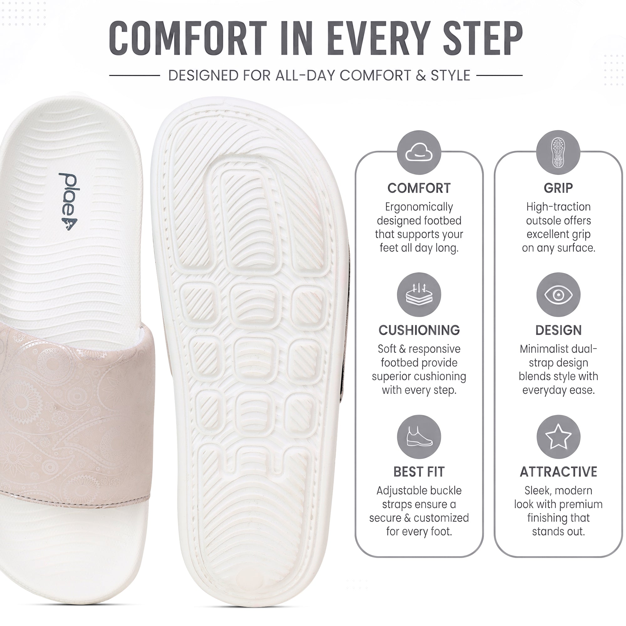 PLAE - Lumina Women Casual Slider – White