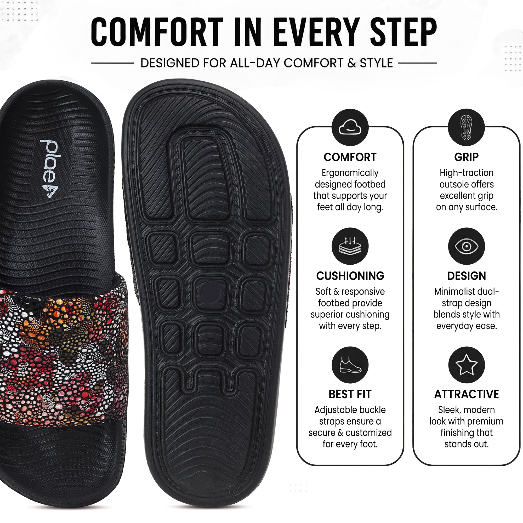 PLAE - Oasis Women Casual Slider – Black