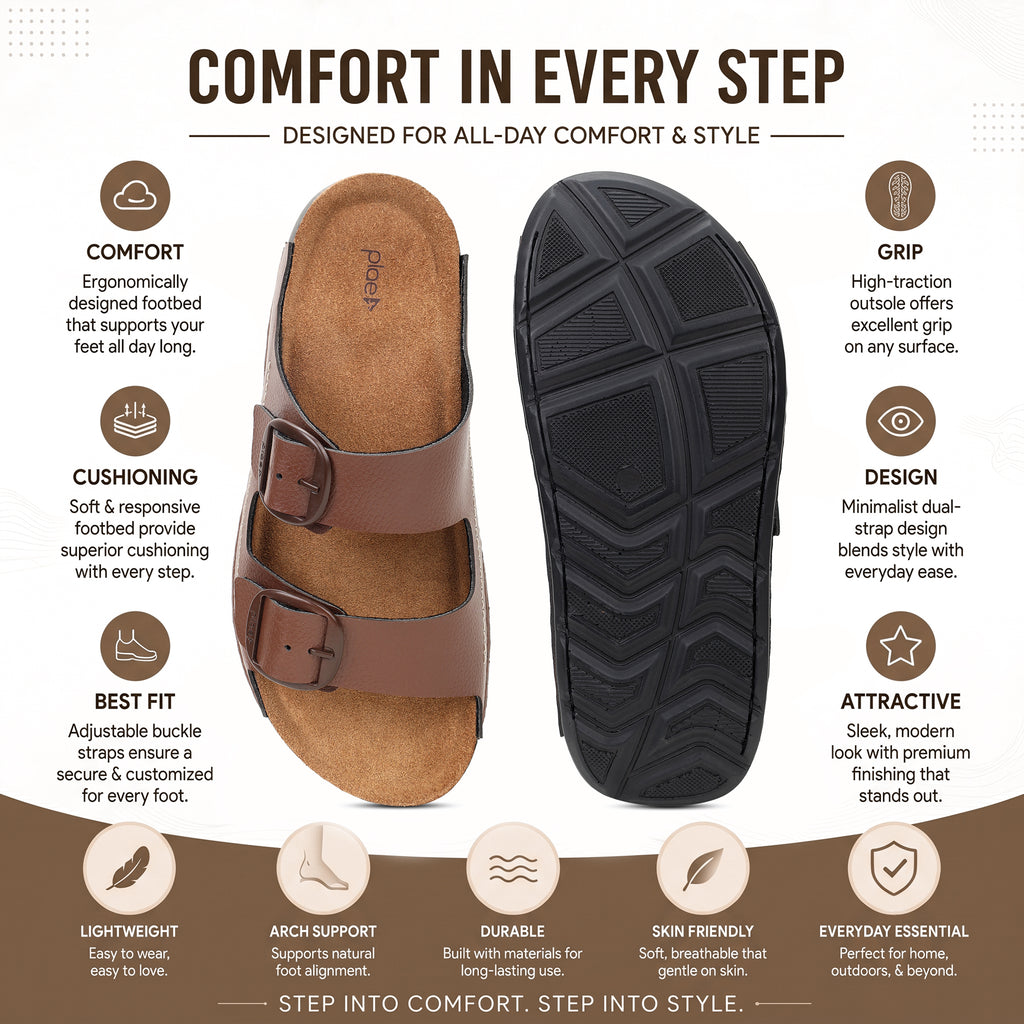 PLAE - Bliss Women Casual Slipper – Brown