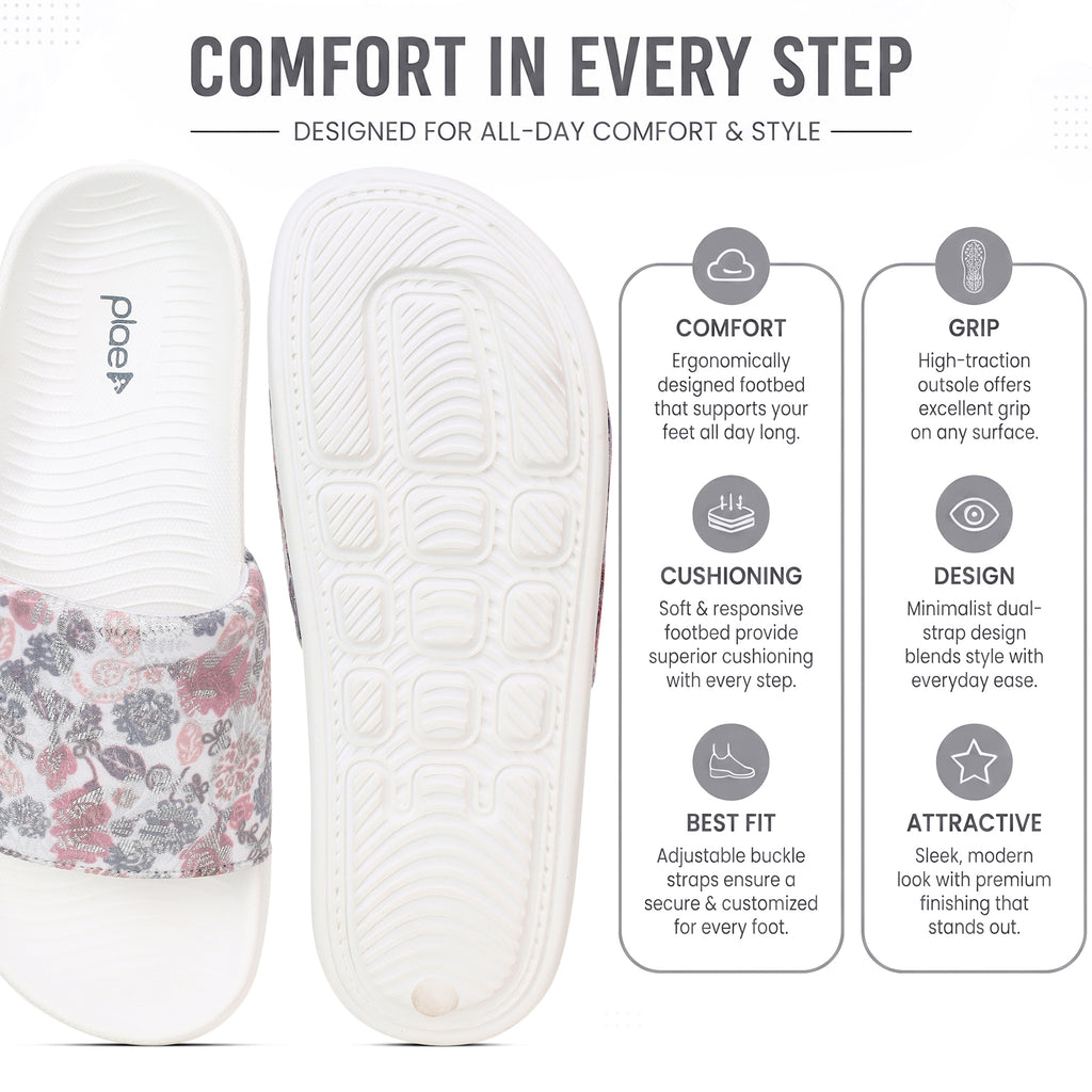 PLAE - Velora Women Casual Slider – White