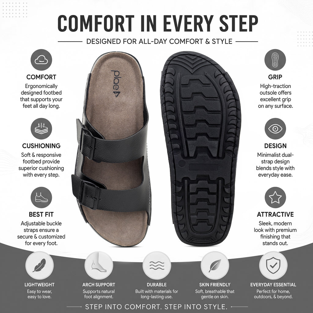 PLAE - Chill Men Casual Slipper – Black
