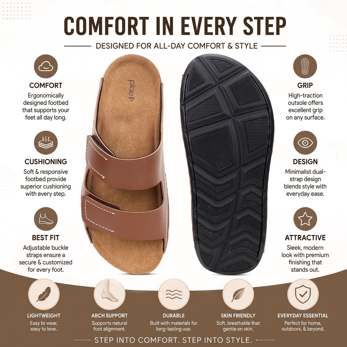 PLAE - Loaf Women Casual Slipper – Tan