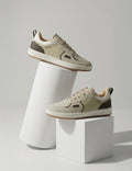 PLAE - Maxico Men Lace Up Casual Sneaker – Beige/Brown